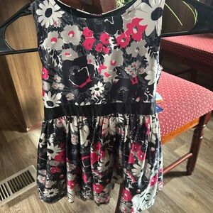Floral Sleeveless Dress for Kids - Black, Pink, White